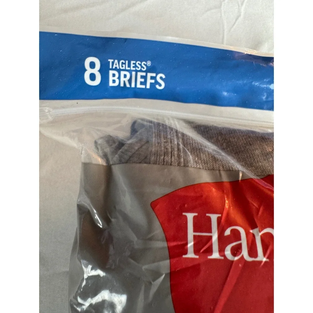 Hanes Men's Large 8 Pack Tagless Cotton Briefs Cool Comfort Moisture Wicking NWT